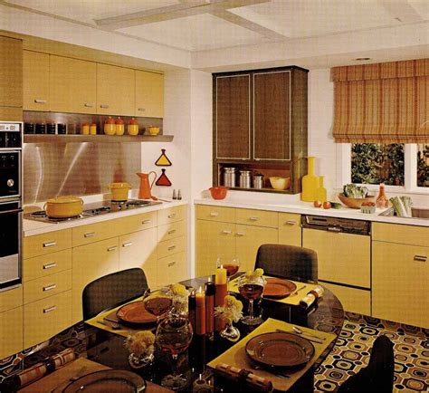 one harvest gold kitchen interior